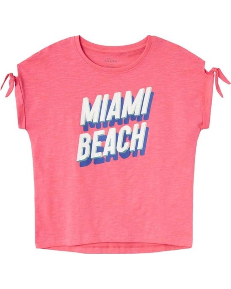 NAME IT CAMISETA DE TIRANTES CON DETALLE DE LAZO Y ESTAMPADO MIAMI BEACH ROSA