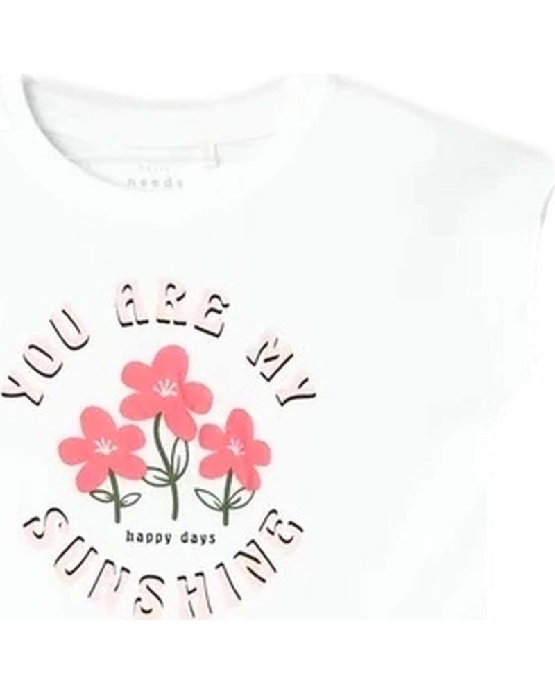 NAME IT NAME IT - CAMISETA CON ESTAMPADO FLORAL ´YOU ARE MY SUNSHINE´ BLANCO