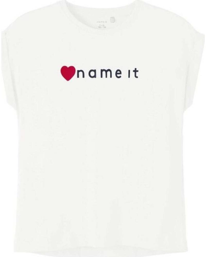 NAME IT CAMISETA DE MANGA CORTA CON ESTAMPADO DE CORAZÓN BLANCO