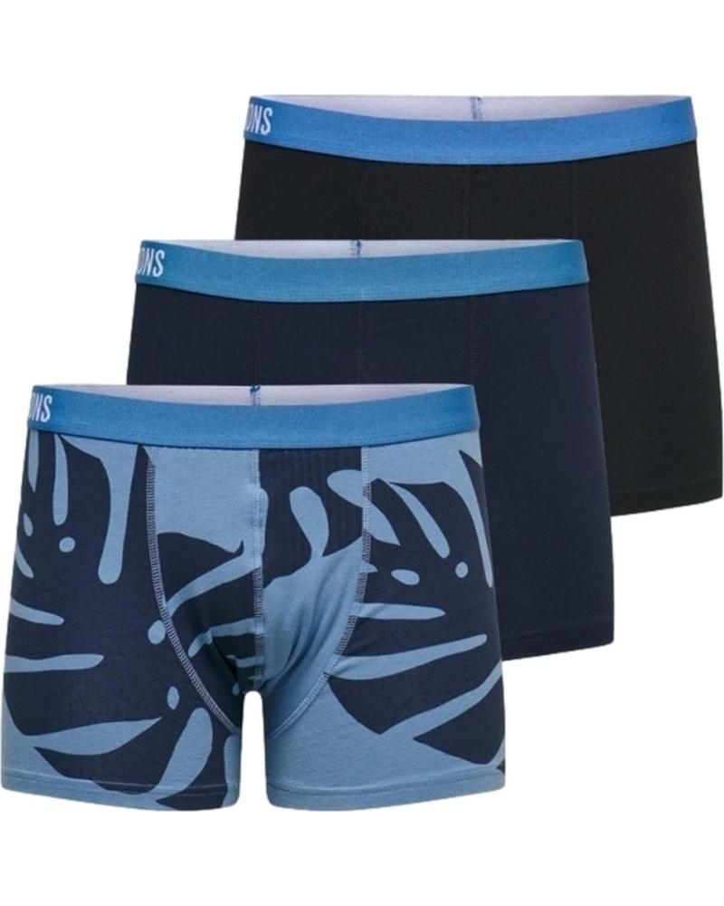 ONLY PACK DE 3 CALZONCILLOS BOXER SONS AZUL