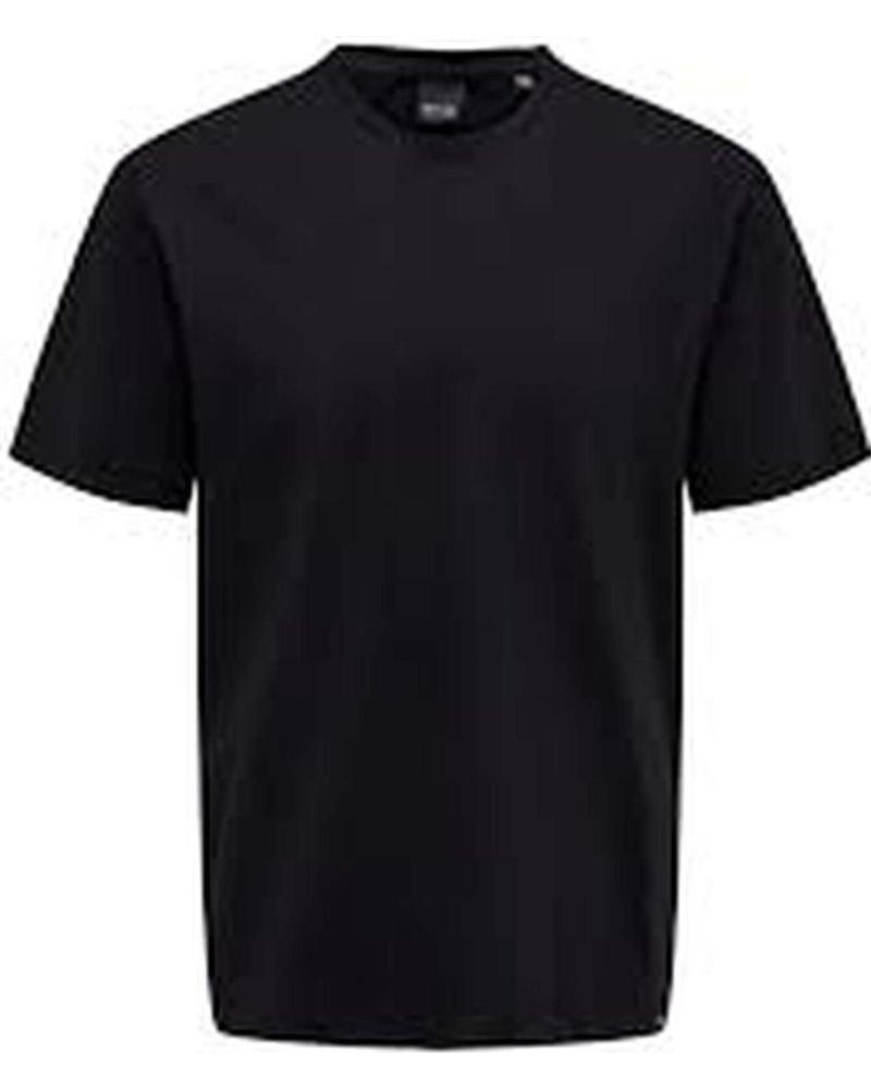 ONLY ONLY SONS CAMISETA BÁSICA CUELLO REDONDO NEGRO