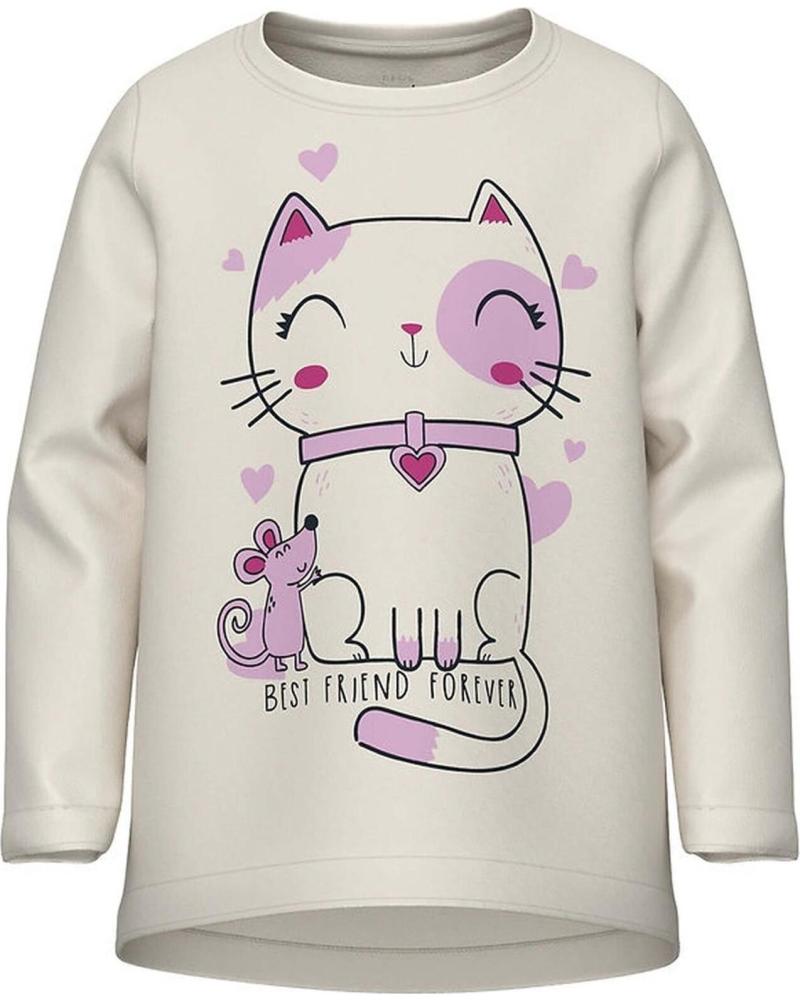 NAME IT NAME IT CAMISETA MANGA LARGA ESTAMPADO GATO BLANCO