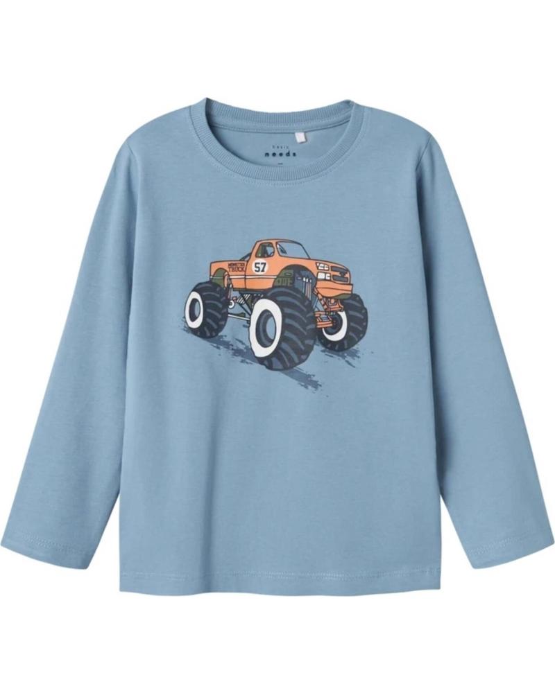NAME IT CAMISETA DE MANGA LARGA CON ESTAMPADO DE CAMIÓN MONSTER AZUL