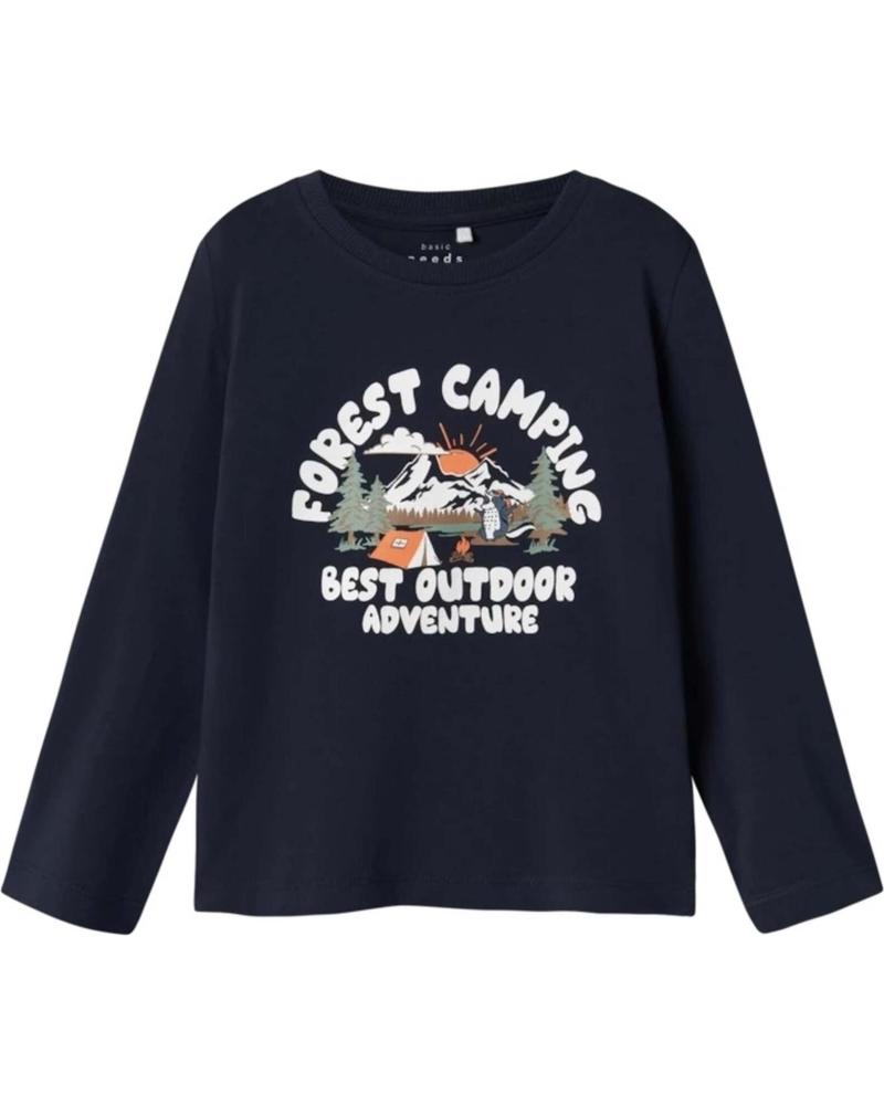 NAME IT CAMISETA DE MANGA LARGA CON ESTAMPADO FOREST CAMPING AZUL