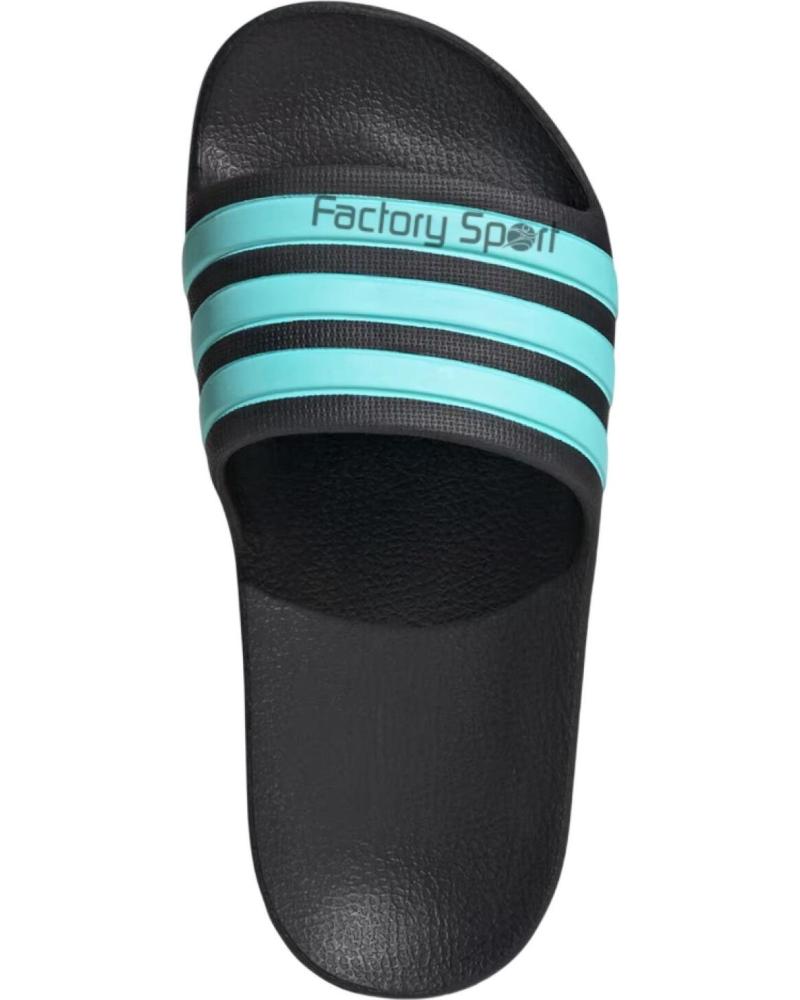 ADIDAS CHANCLAS ADILETTE AQUA K NEGRO Y VERDE AGUA NEGRO-VER AG