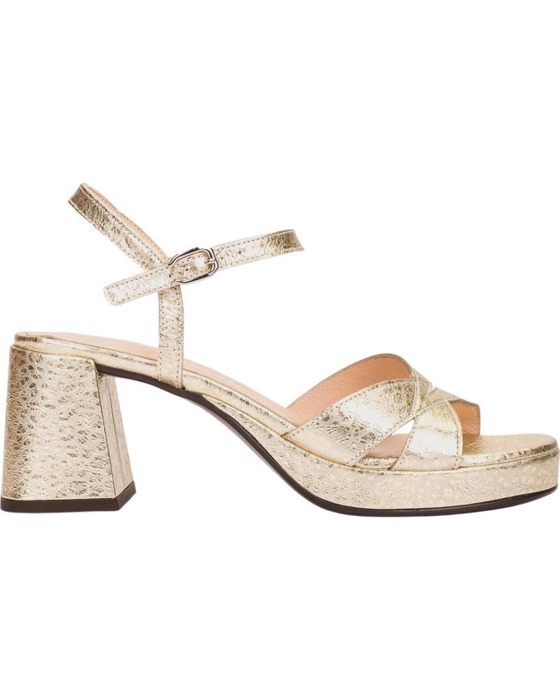 WONDERS SANDALIA DE TACÓN WONDERS ZAIDA EN ACABADO PLATINO GOLD