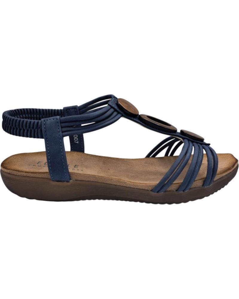 CALZADOMANIA SANDALIA PLANA CON DETALLE EN EMPEINE AZUL