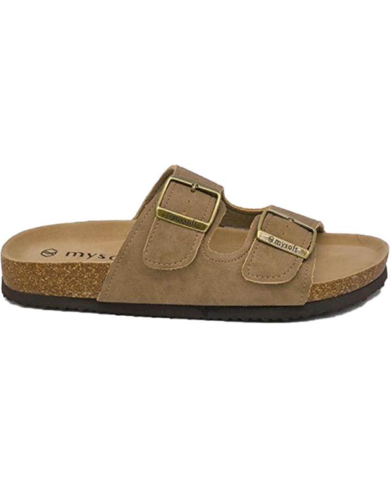 MYSOFT SANDALIAS MYSOFT 075 CON HEBILLAS MARRóN
