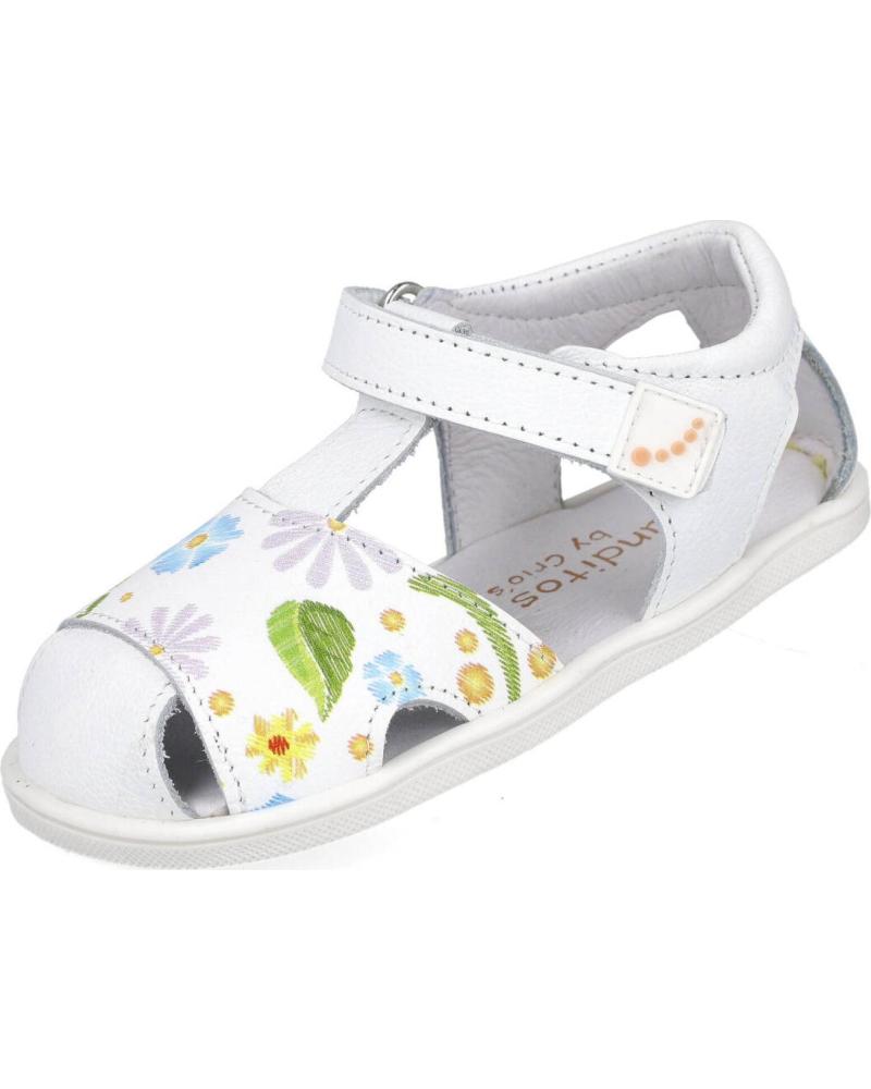 CRIOS SANDALIAS INFANTILES BLANDITOS BY CRIOS BAREFOOT ESTAMPADAS BLANCO