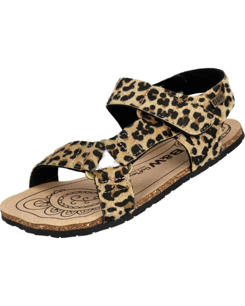 CONGUITOS SANDALIAS BAREFOOT BREAKWALK GOFLEX ANIMAL PRINT LEOPARDO