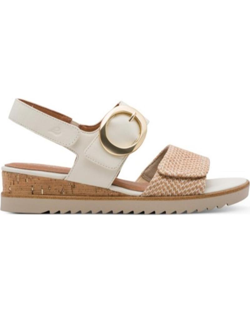 JANA SANDALIA JANA 28776 CON HEBILLA Y PLATAFORMA BLANCO