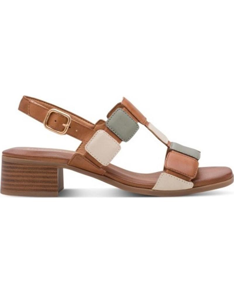 TAMARIS SANDALIA TAMARIS 88203 DE PIEL CON DISEÑO MULTICOLOR CAMEL