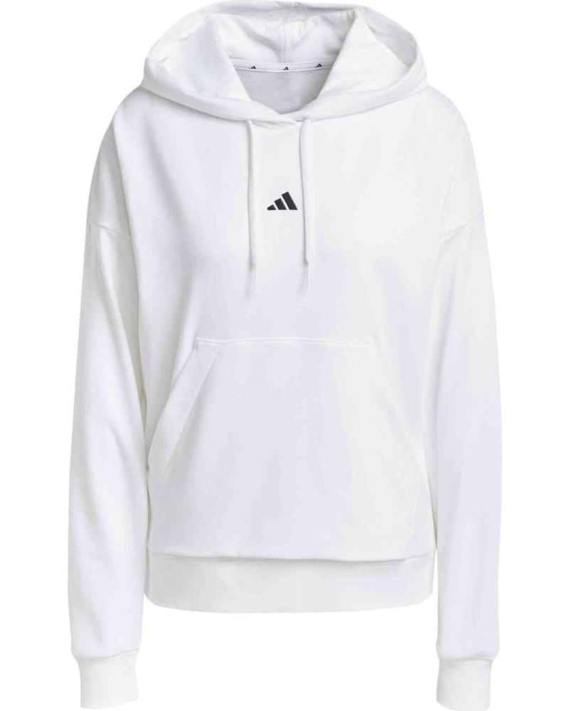 ADIDAS SUDADERA CON CAPUCHA BADGE OF SPORT WHITE-BLACK