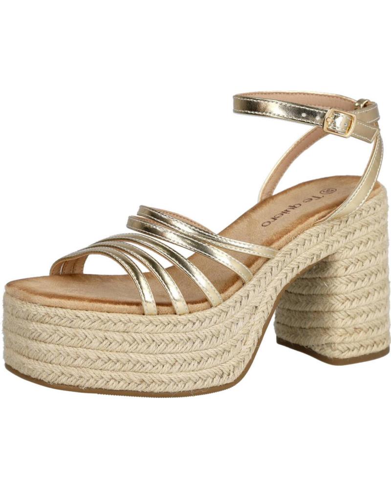 PINKDESERT SANDALIAS PINKDESERT 5501 CON PLATAFORMA Y TACÓN ORO