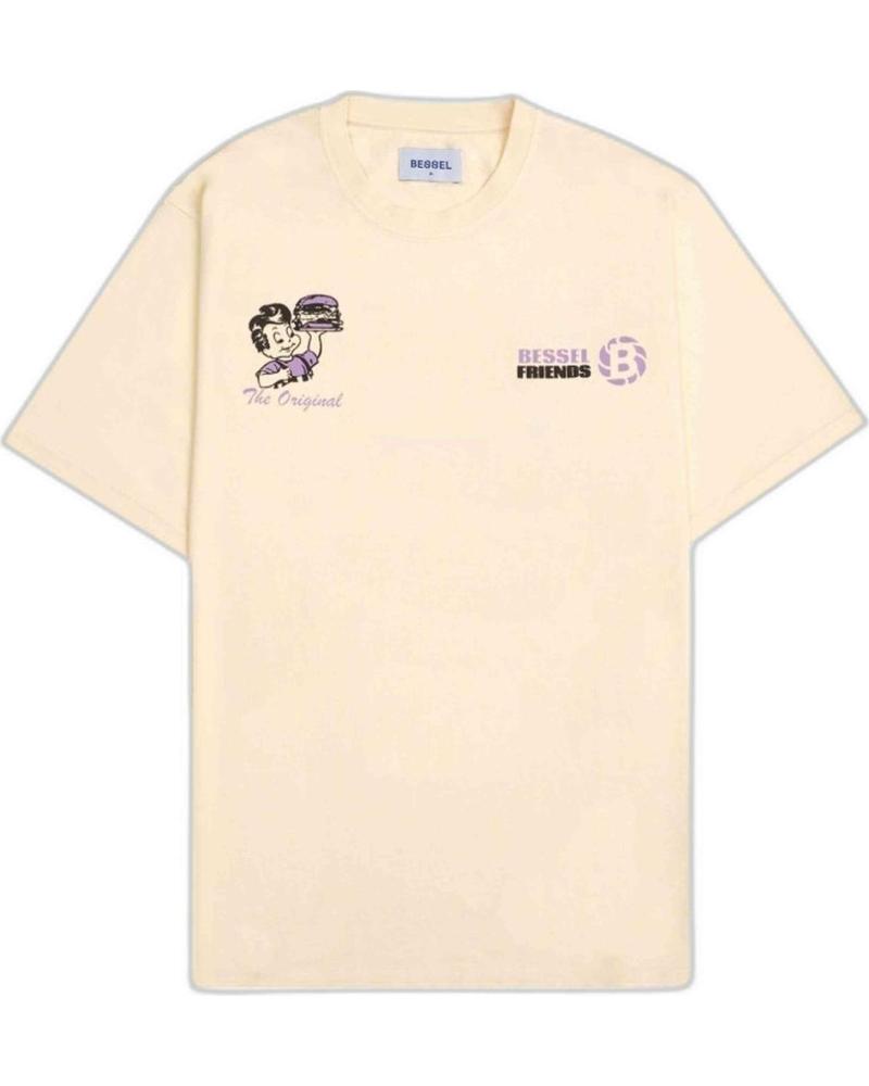 BESSEL FRIENDS CAMISETA MANGA CORTA BESSEL FRIENDS ESTAMPADO GRÁFICO BEIGE