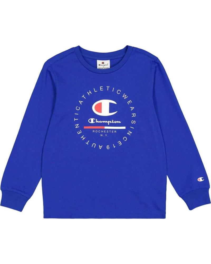 CHAMPION CAMISETA MANGA LARGA LOGO CIRCULAR AZUL