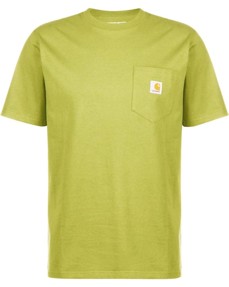 CAMISETA CARHARTT DE ALGODÓN ORGÁNICO CON BOLSILLO VERDE