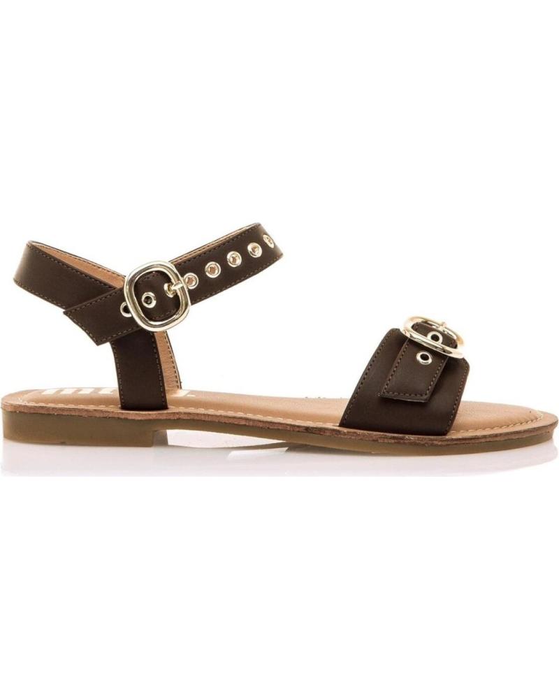 MTNG SANDALIAS PLANAS MUSTANG 55898 CON HEBILLAS MARRON