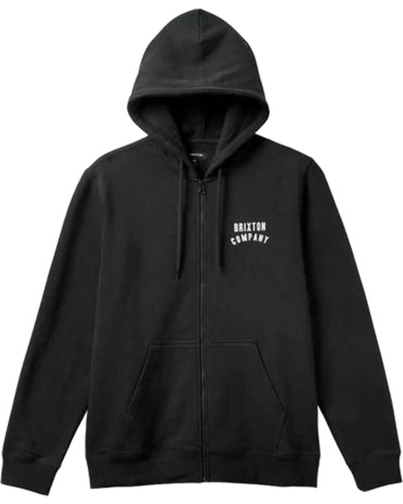 SUDADERA CON CAPUCHA Y CREMALLERA BRIXTON NEGRO