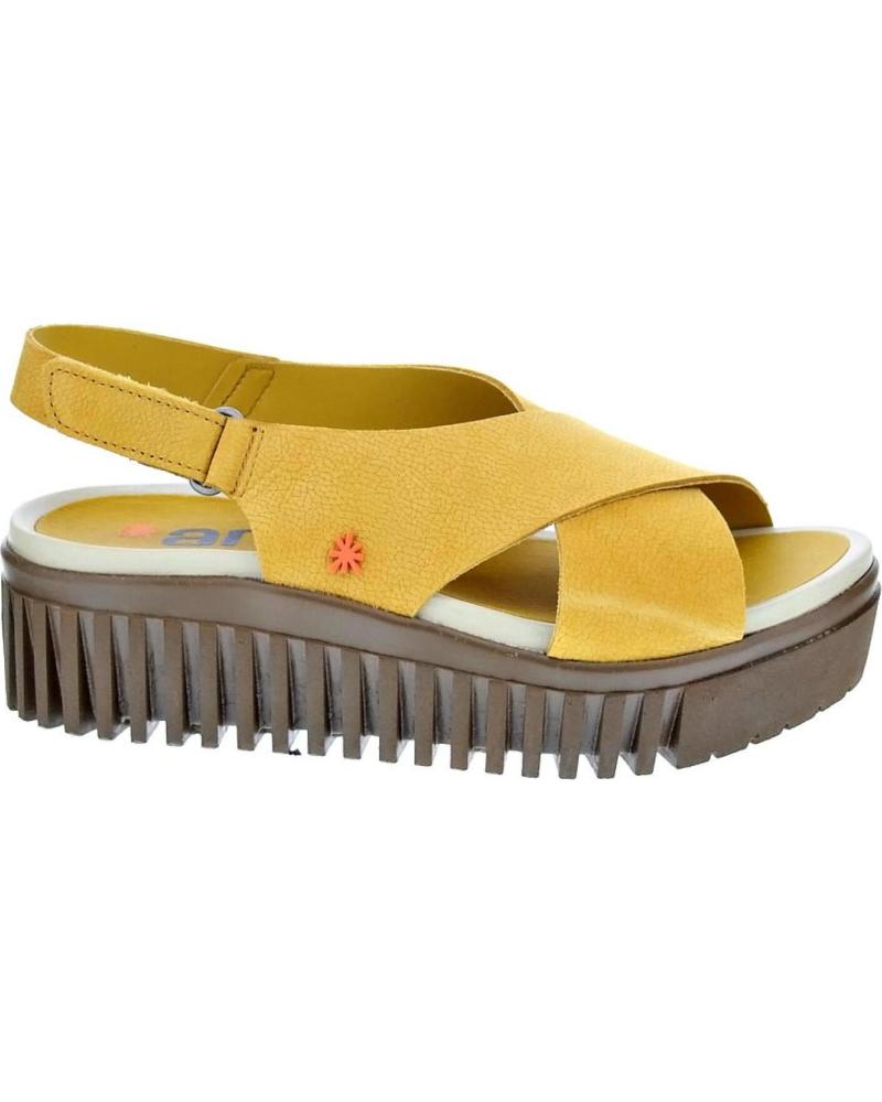 ART COMPANY SANDALIAS BRIGHTON CON PLATAFORMA DENTADA AMARILLO