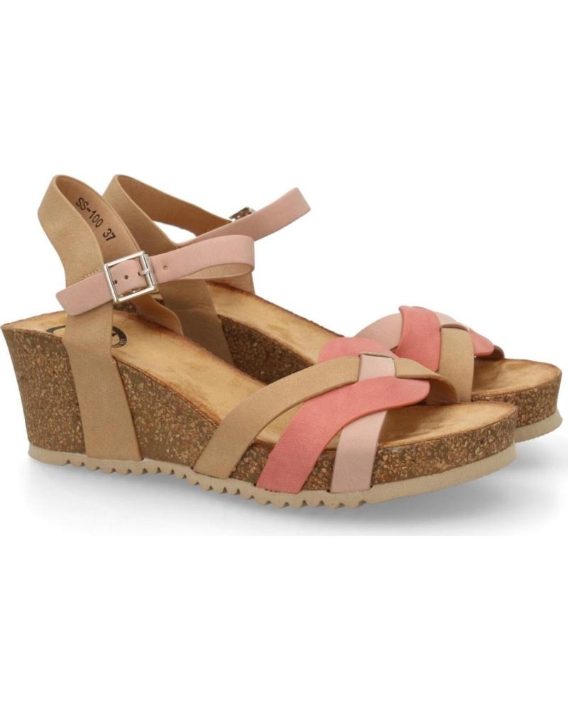 SPORT3PUNTO0 SANDALIA DE CUÑA CON TIRAS ENTRELAZADAS SS-100 VARIOS COLORES