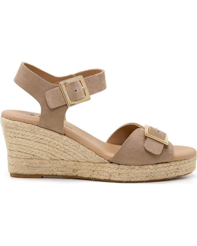LOIS JEANS SANDALIAS DE CUÑA CON HEBILLA LOIS BEIGE