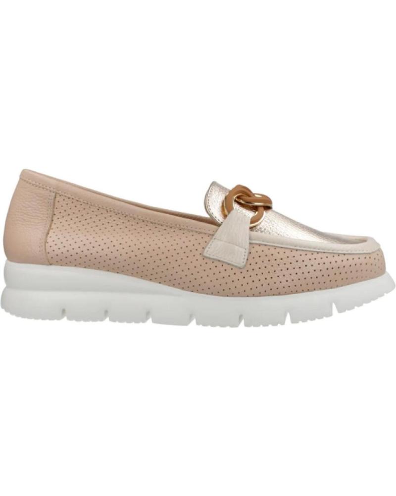 24 HORAS MOCASINES BAREFOOT MODELO 26723 CON DETALLE DE CADENA BEIGE