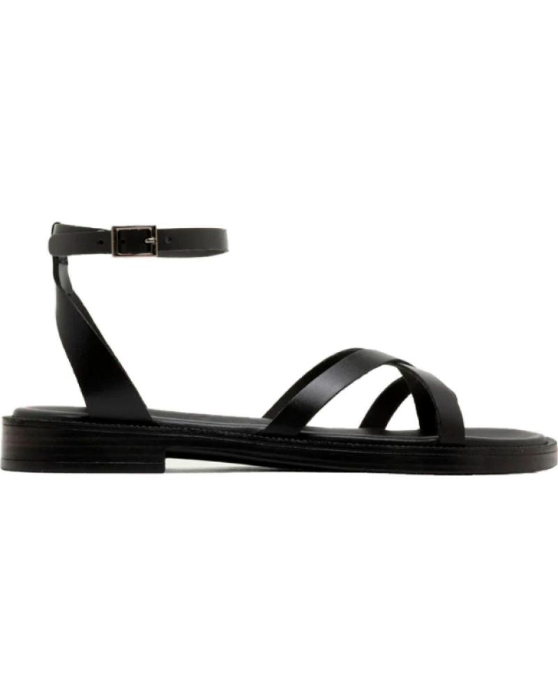 PORRONET SANDALIAS PLANAS 3230 NEGRO