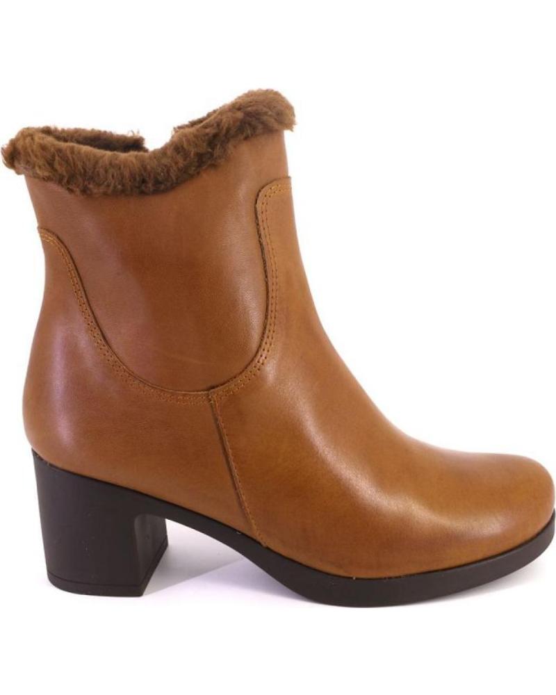 PITILLOS BOTINES 30105 DE PIEL CON DETALLE DE PELO CUERO