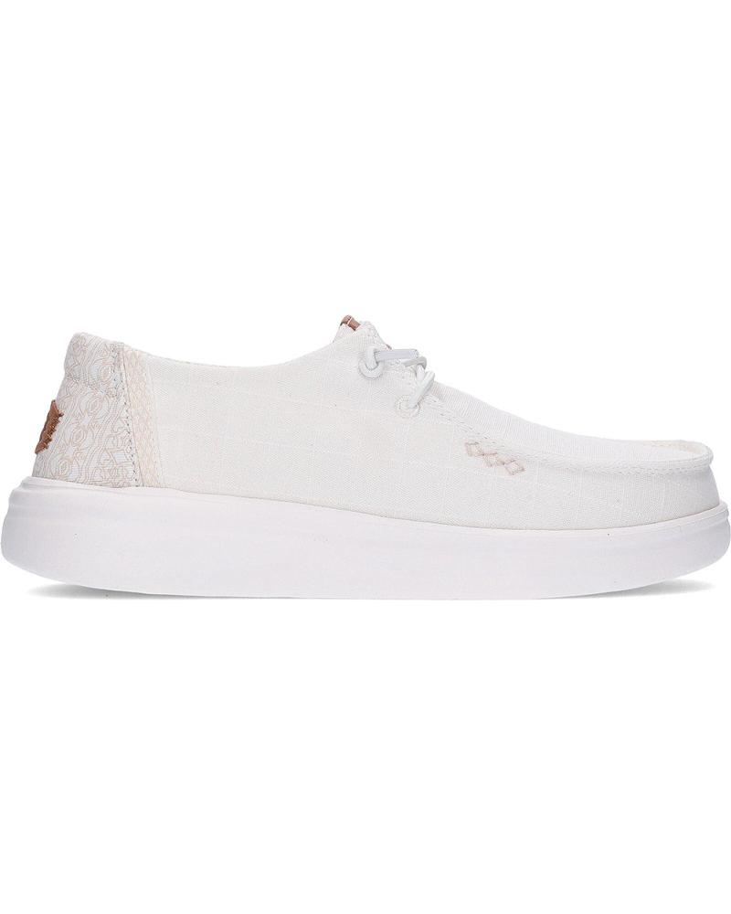 HEY DUDE ZAPATILLAS WENDY RISE CHAMBRAY GRID WHITE WHITE
