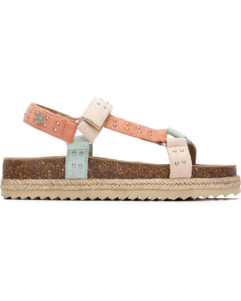 XTI SANDALIAS 153046 CON PLATAFORMA Y TIRAS MULTICOLOR BEIGE