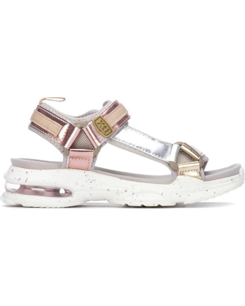 XTI SANDALIAS DEPORTIVAS CON CIERRE DE VELCRO Y PLATAFORMA ORO