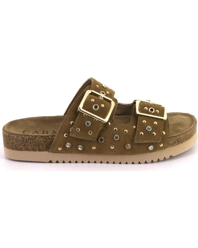 CARMELA CARMELA 163282 SANDALIAS DE ANTE CON HEBILLAS CAMEL