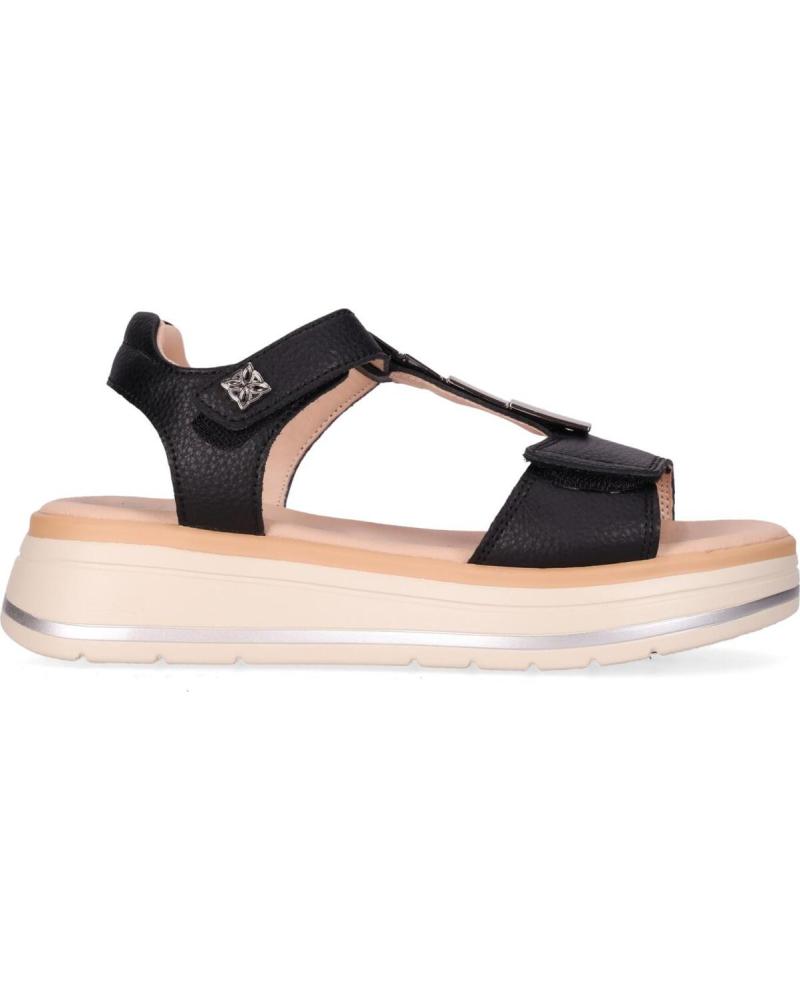CHIKA10 SANDALIA PLATAFORMA T-STRAP RE LAVANDA NEGRO-BLACK