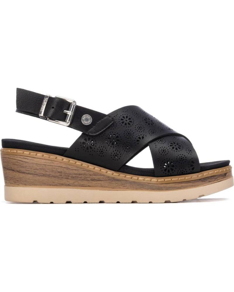 REFRESH SANDALIA CUÑA REFRESH 175163 CON TIRAS CRUZADAS NEGRO