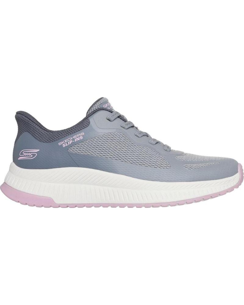 SKECHERS ZAPATILLAS DEPORTIVAS SLIP-ON SKECHERS 117624 GRIS Y ROSA
