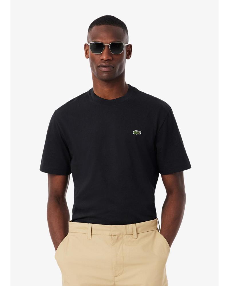 LACOSTE CAMISETA TH0888 DE ALGODÓN NEGRO