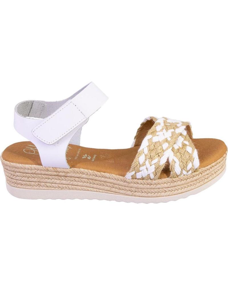 OH MY SANDALS SANDALIAS 6014-2458 CON PLATAFORMA Y TIRAS CRUZADAS BLANCO