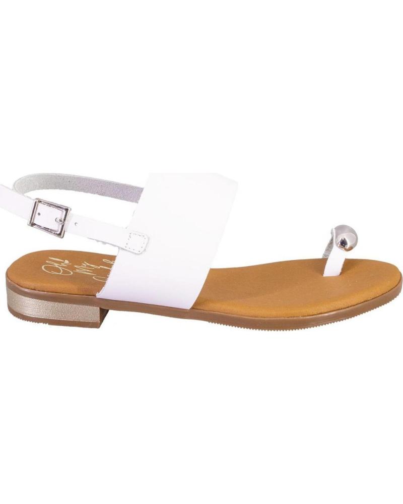 OH MY SANDALS SANDALIAS 5862-2432 DE PIEL CON DETALLE DE DEDO BLANCO