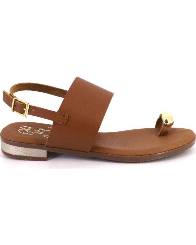 OH MY SANDALS SANDALIAS 5862-2432 EN PIEL CON DETALLE METÁLICO CUERO