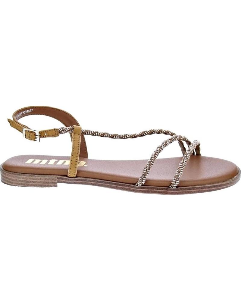 MTNG SANDALIA PLANA MARIA CON TIRAS TRENZADAS MARRóN