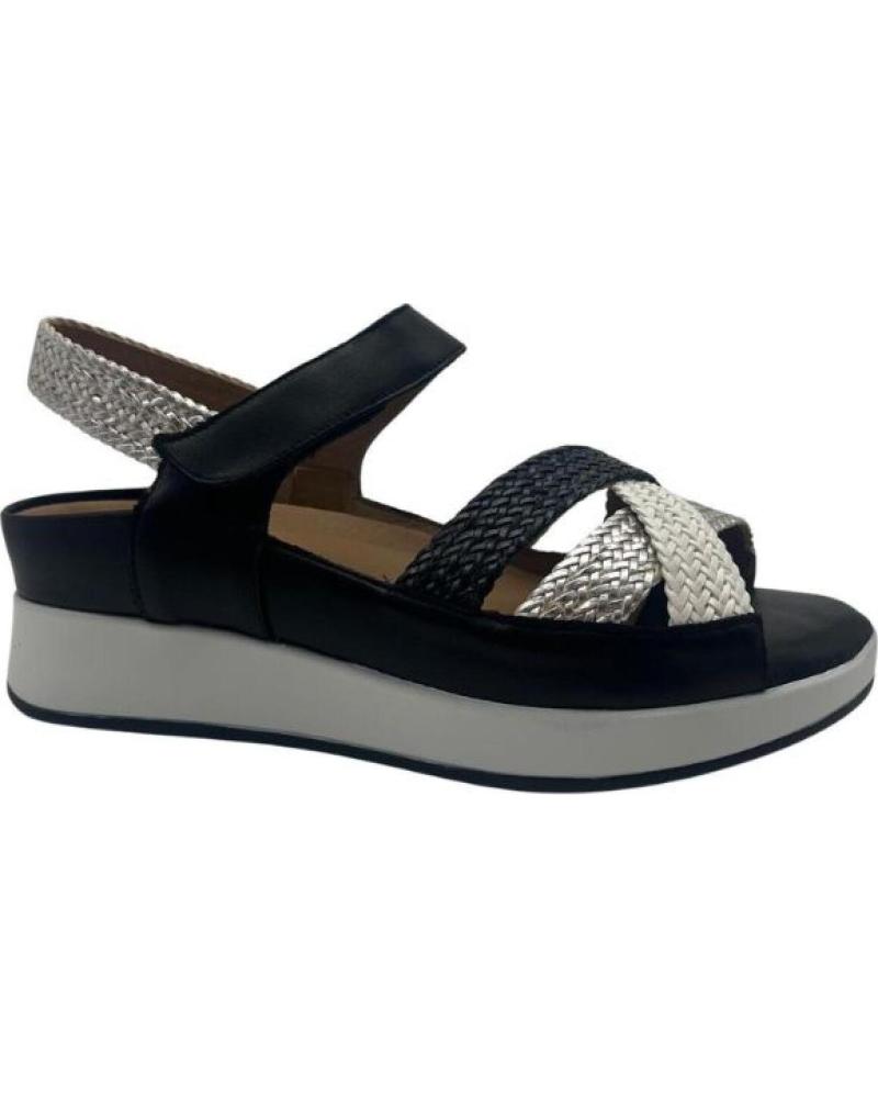 PIESANTO PIESANTO SANDALIA TRENZADA CON CUNA 5 CM NEGRO