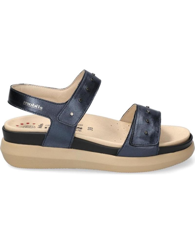 MEPHISTO SANDALIA FARRA PIEL CON TECNOLOGÍA SOFT-AIR AZUL