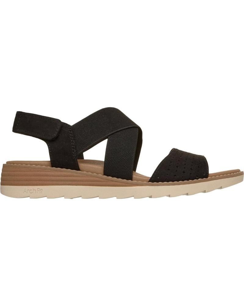 SKECHERS SANDALIAS BOBS ARCH FIT OASIS NEGRO
