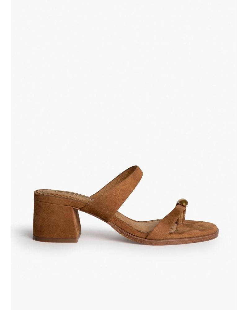 KESLEM SANDALIA DE TACÓN CON DETALLE DE HEBILLA CAMEL