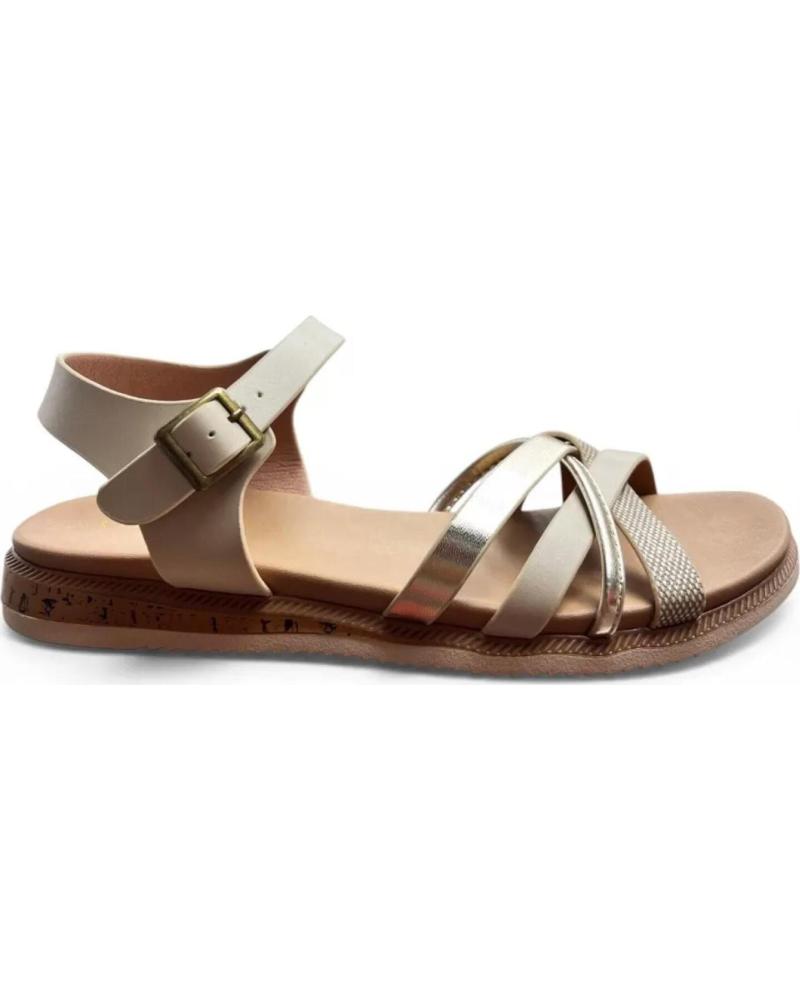 TIMBOS SANDALIA PLANA 132630 CON TIRAS CRUZADAS METALIZADAS VARIOS COLORES