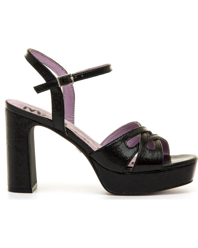 MARIA MARE MARIA MARE SANDALIA DE TACÓN CON PLATAFORMA Y TIRAS CRUZADAS NEGRO