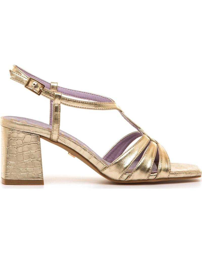 MARIA MARE SANDALIA DE TACÓN BLOQUE CON TIRAS ENTRELAZADAS MARIA MARE 68712 GOLD