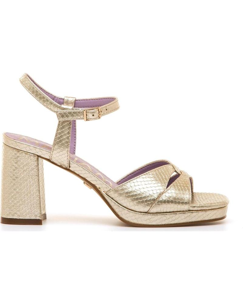 MARIA MARE SANDALIA DE TACÓN CON PLATAFORMA Y TIRAS CRUZADAS GOLD