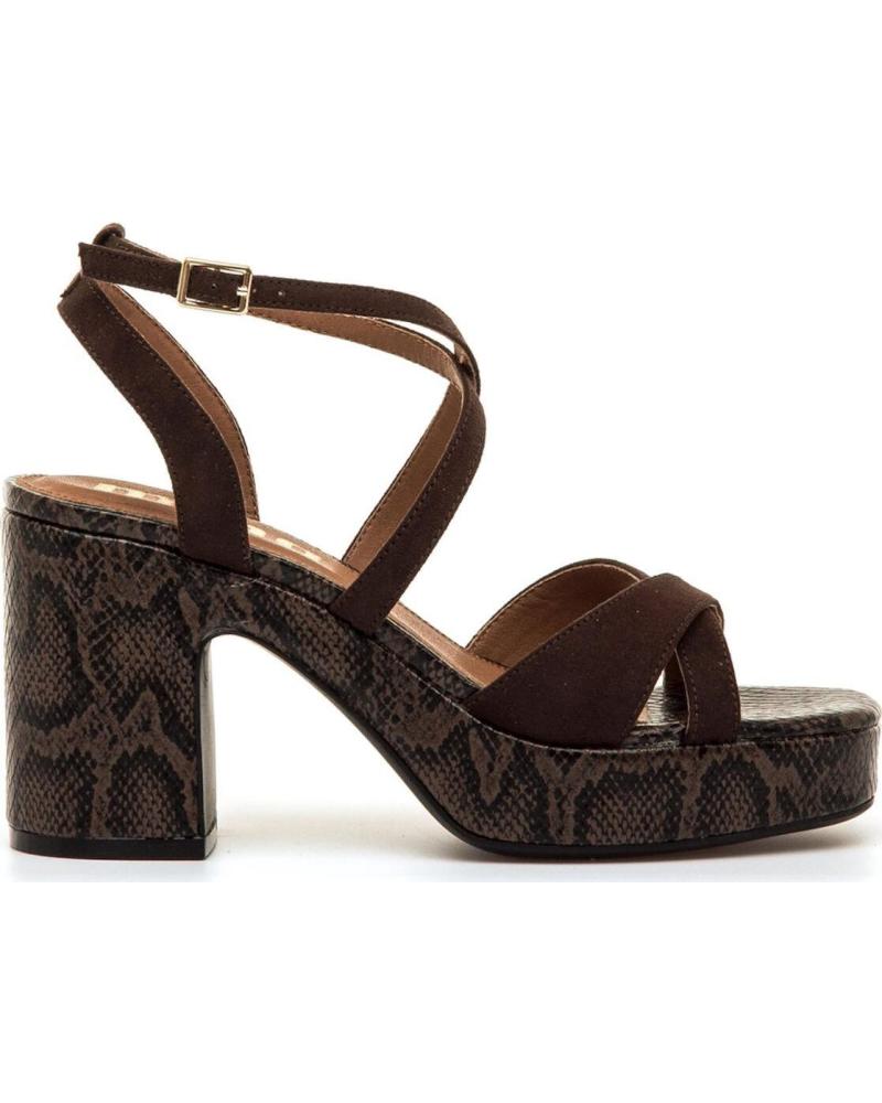 MTNG SANDALIA MTNG CON PLATAFORMA Y TIRAS CRUZADAS MARRóN